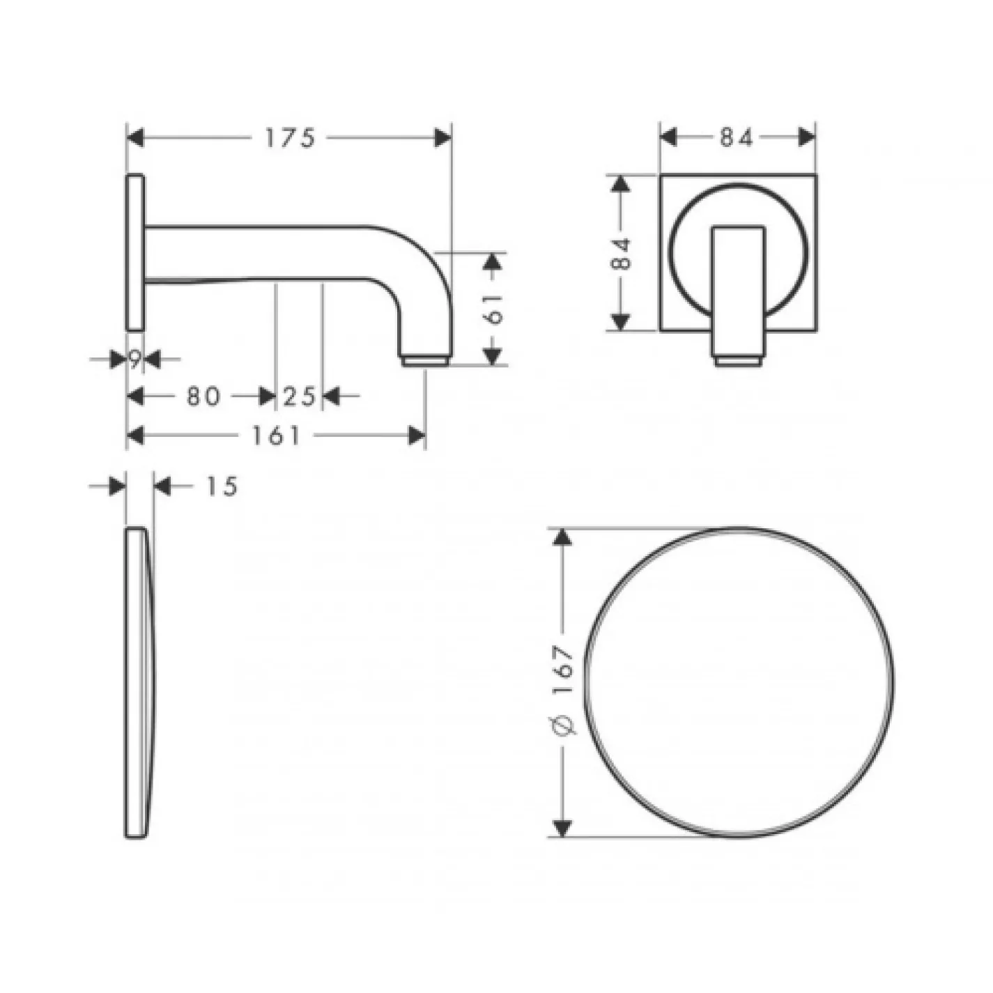 Смеситель для раковины электронный Hansgrohe Axor Citterio (39117000) - Фото 1